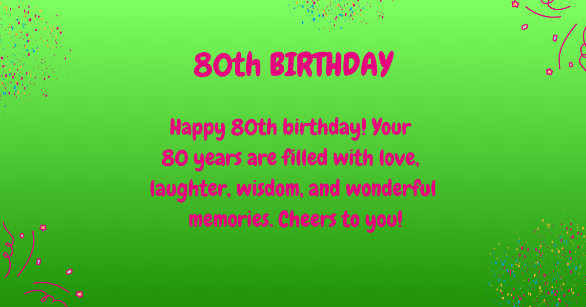 80th Birthday wishes