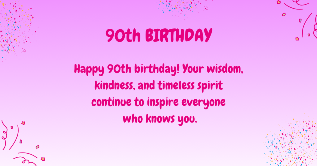 90th Birthday wishes
