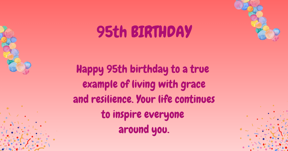 95th Birthday wishes