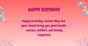 Birthday wishes for aunt