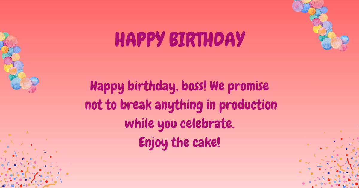 Birthday wishes for boss