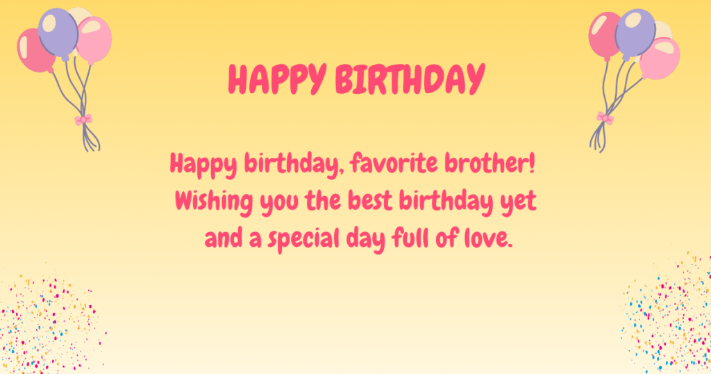 Birthday wishes for brother
