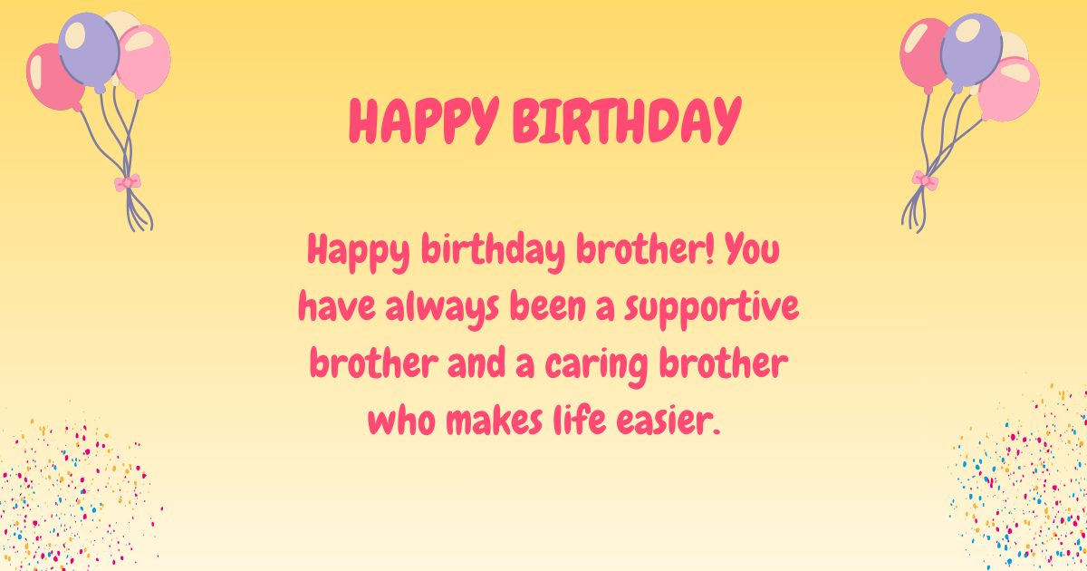 Birthday wishes for brother
