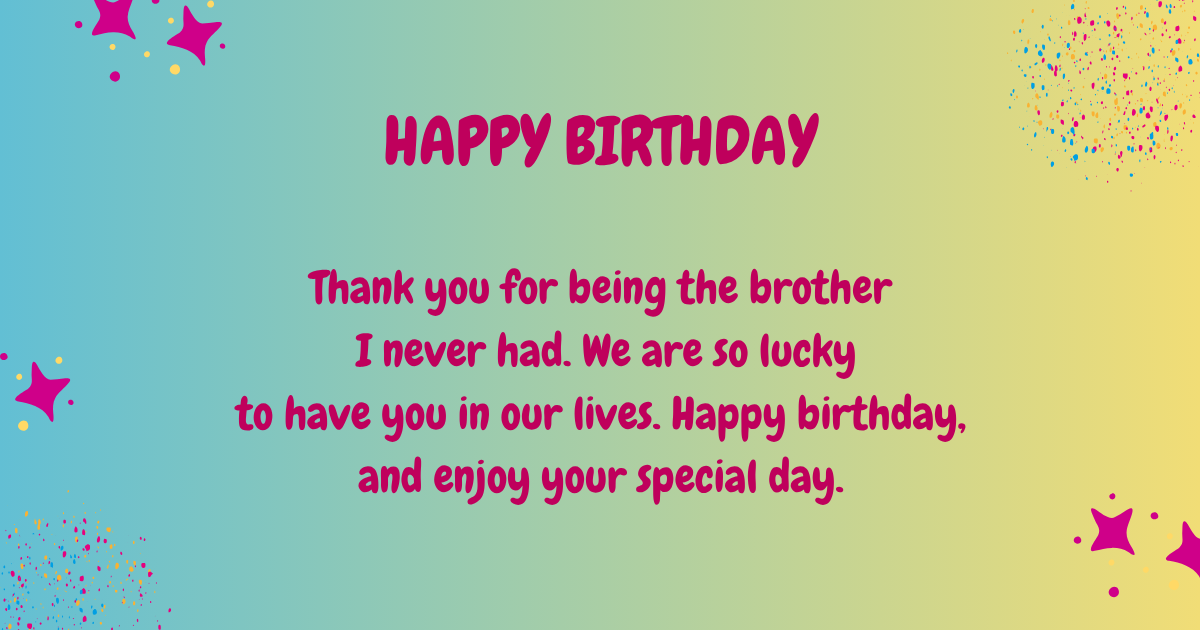 Birthday wishes for brother-in-law