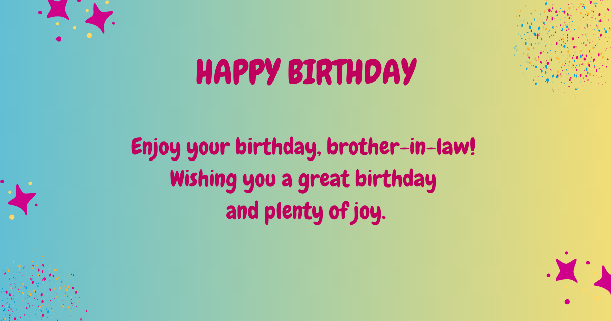 Birthday wishes for brother-in-law