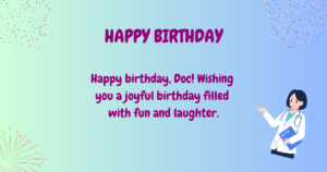 Birthday wishes for doctor