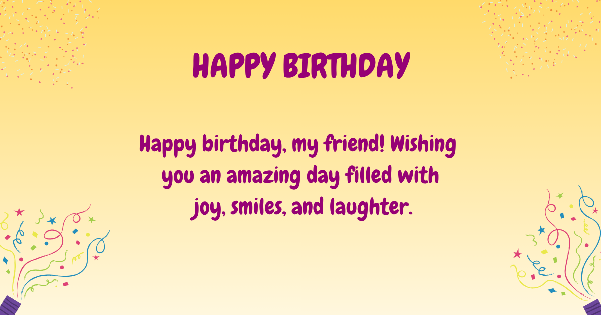 Birthday wishes for friend