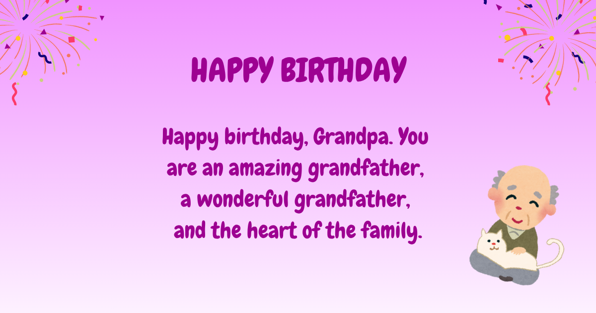 Birthday wishes for grandfather