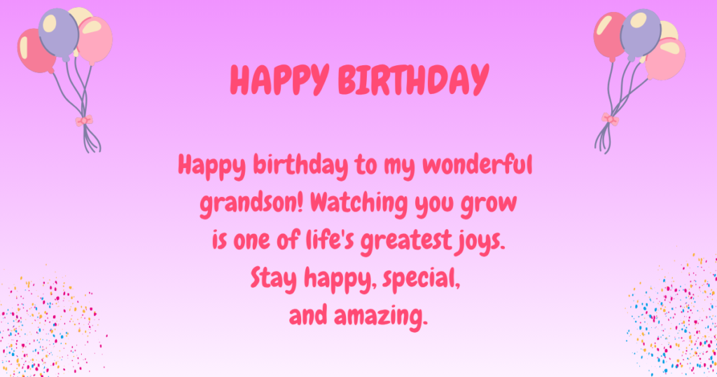 Birthday wishes for grandson