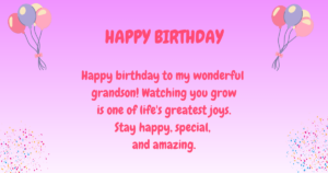 Birthday wishes for grandson