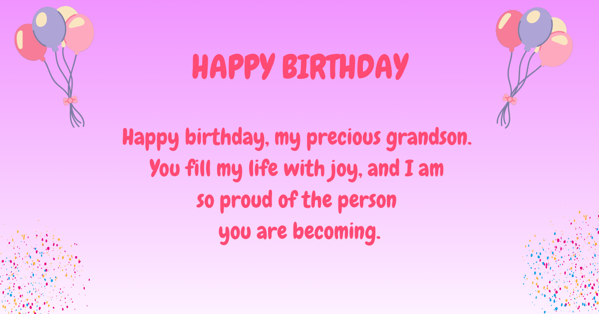 Birthday wishes for grandson
