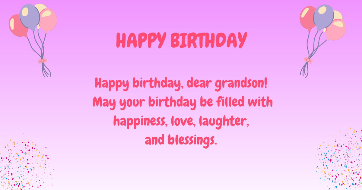 Birthday wishes for grandson