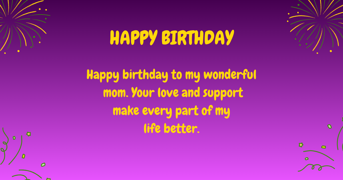 Birthday wishes for mom