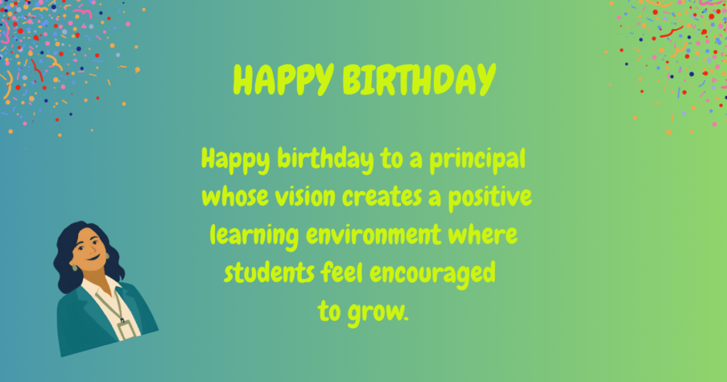 Birthday wishes for principal