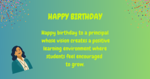 Birthday wishes for principal