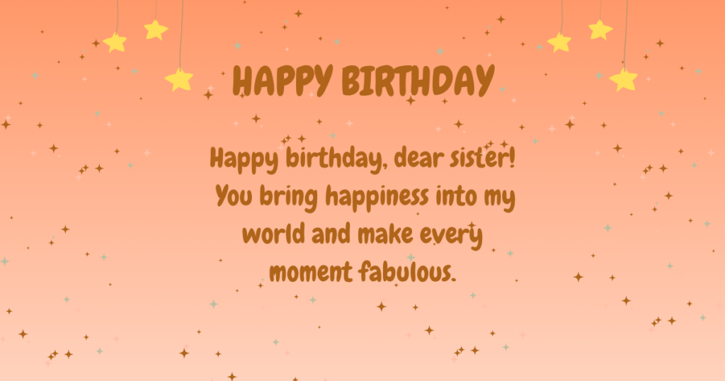 Birthday wishes for sister