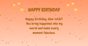 Birthday wishes for sister