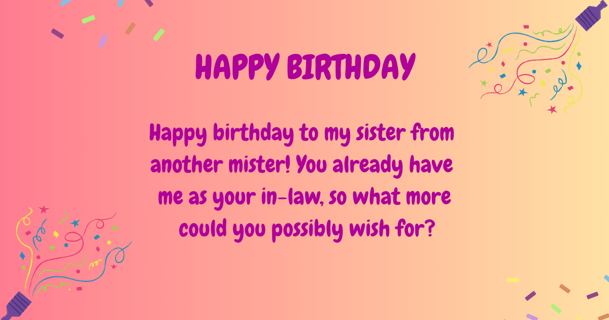 Birthday wishes for sister-in-law