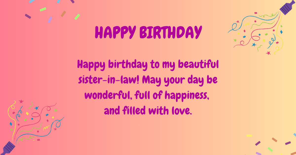 Birthday wishes for sister-in-law