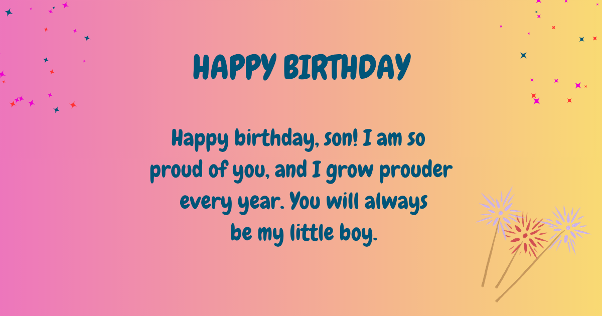 Birthday wishes for son