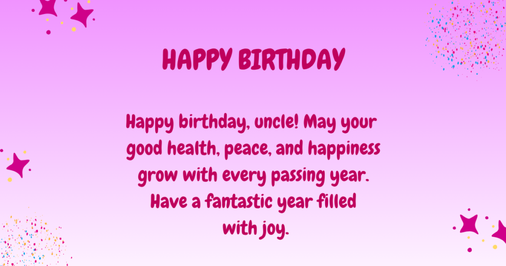 Birthday wishes for uncle