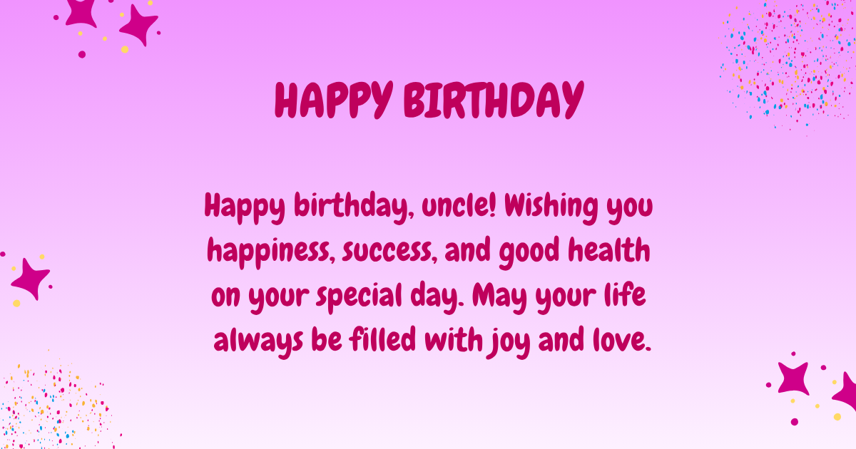 Birthday wishes for uncle