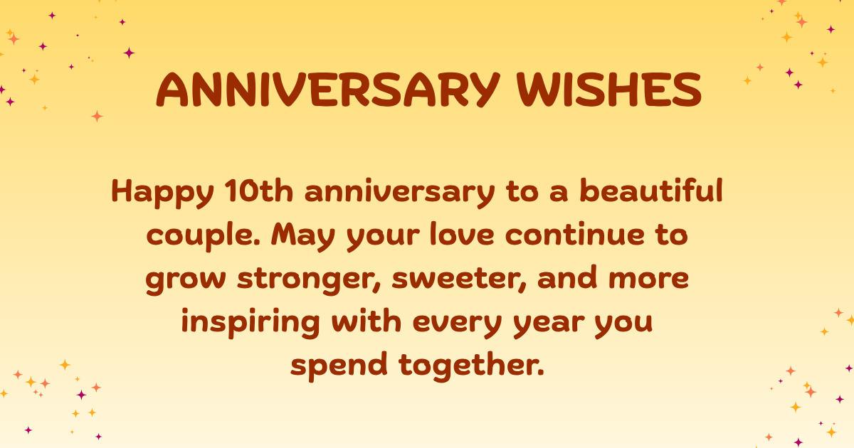 10th anniversary wishes