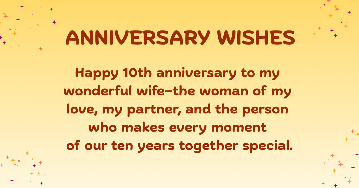 10th anniversary wishes 