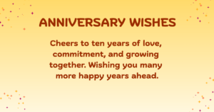 10th anniversary wishes