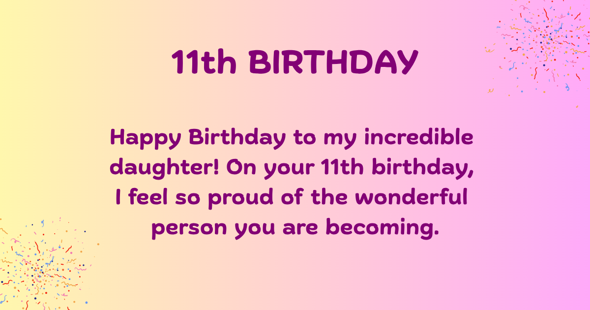 11th Birthday Wishes