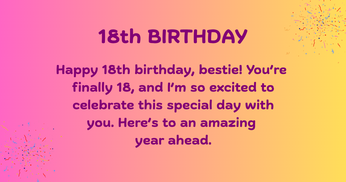 18th Birthday Wishes