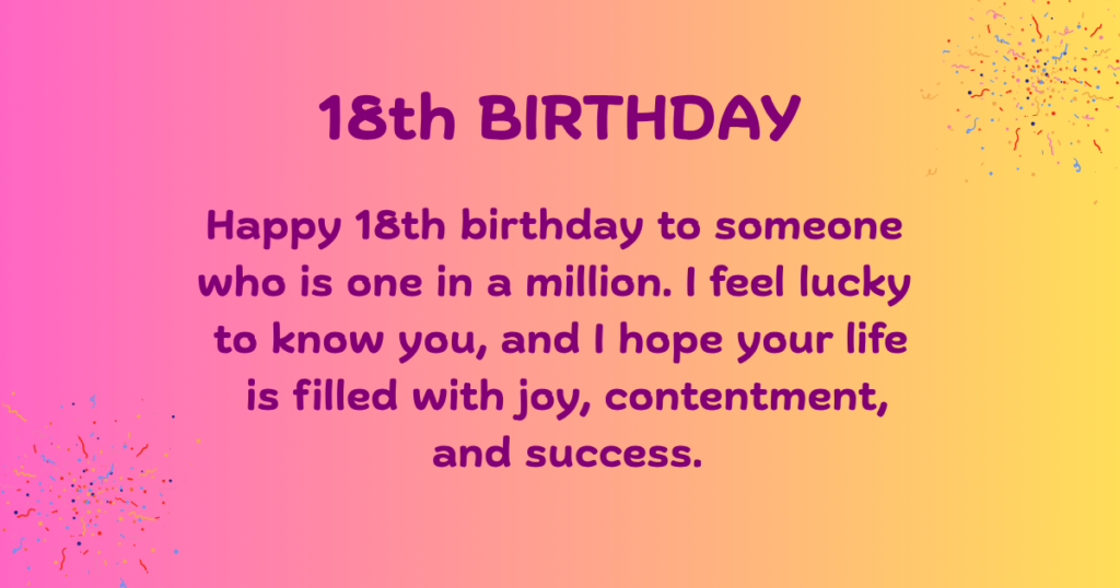 18th Birthday Wishes