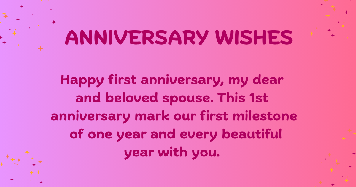 1st anniversary wishes
