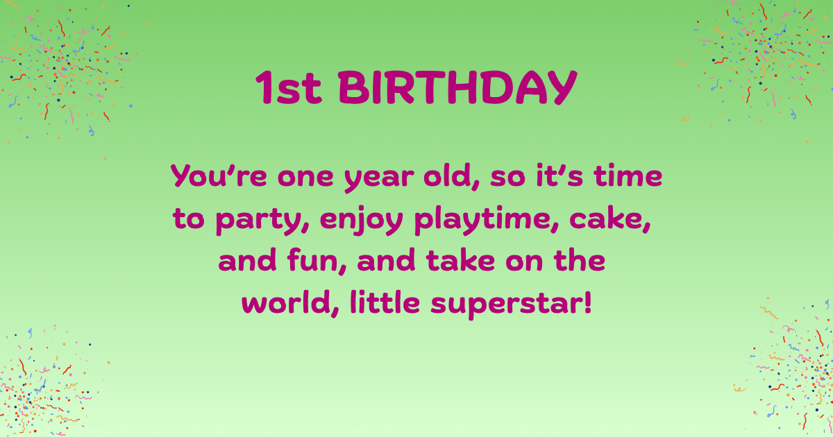 1st Birthday wishes