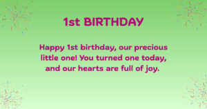 1st Birthday wishes
