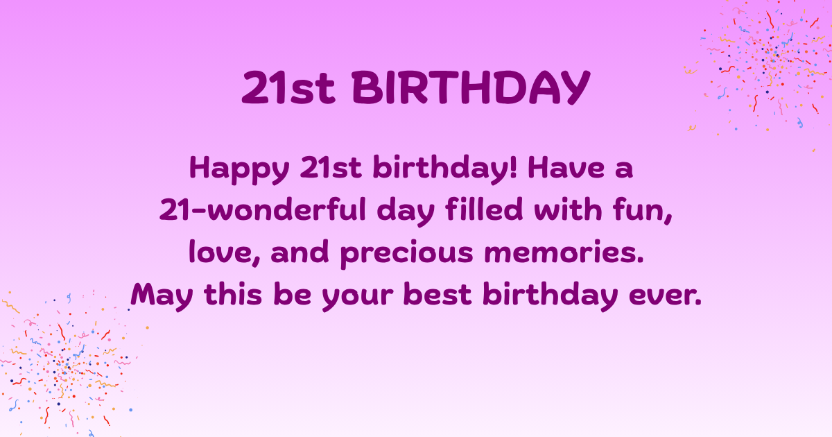 21st Birthday Wishes