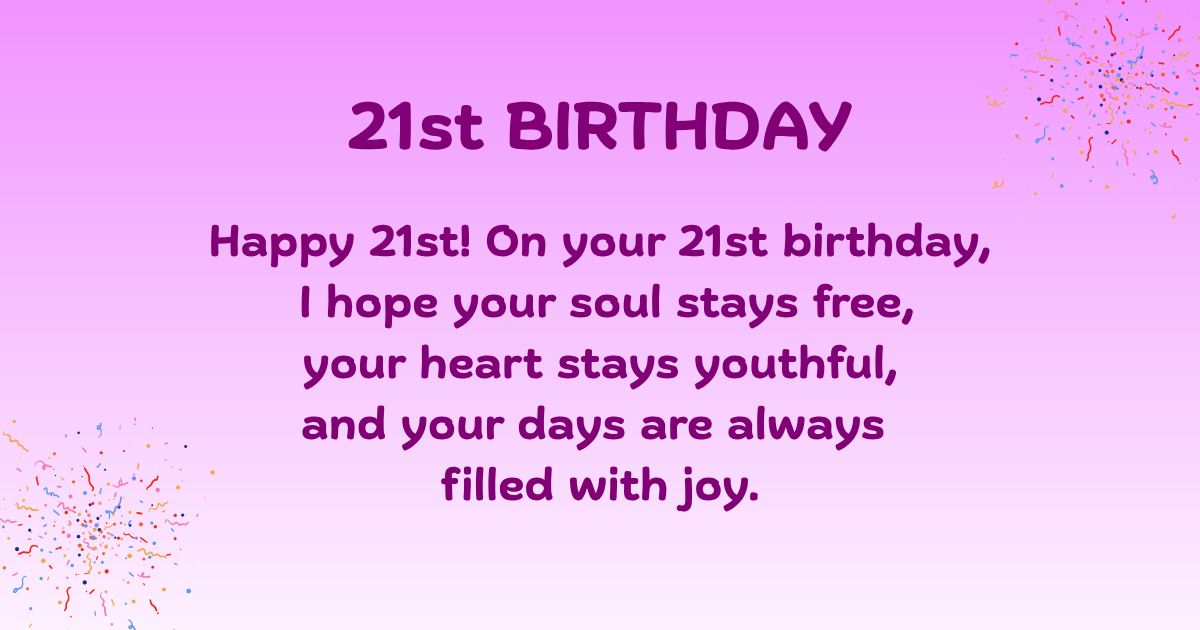21st Birthday Wishes 