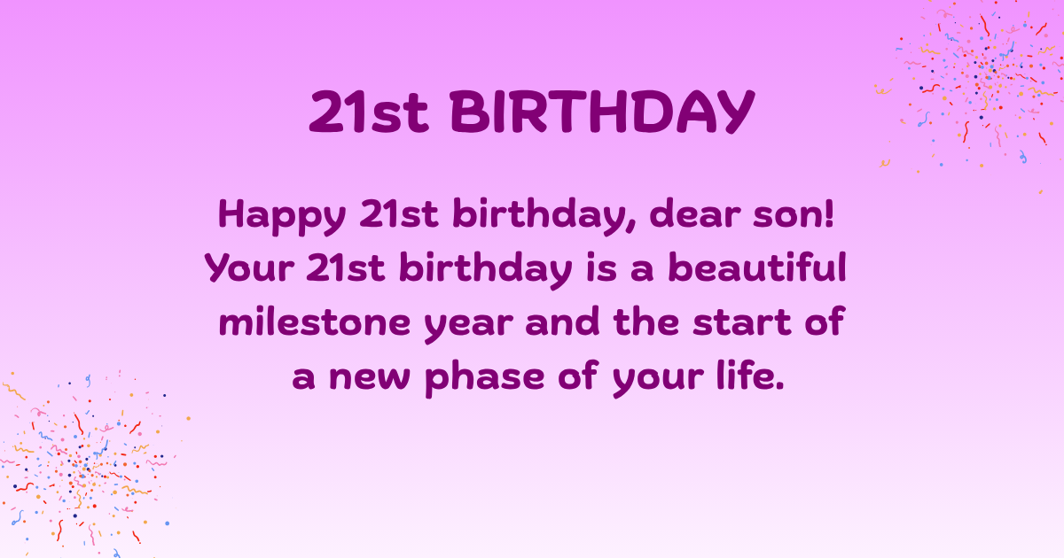 21st Birthday Wishes 
