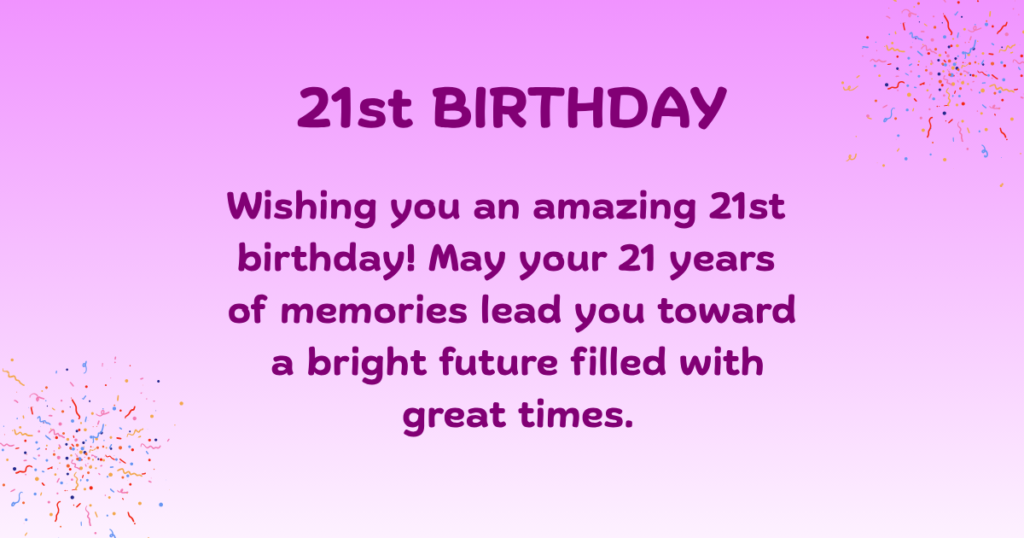 21st Birthday Wishes