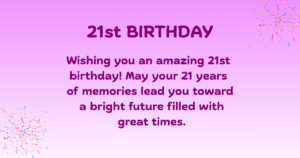 21st Birthday Wishes