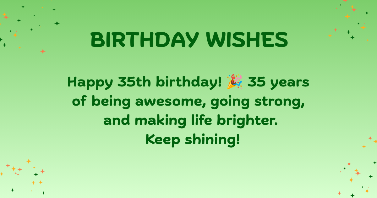 35th birthday wishes