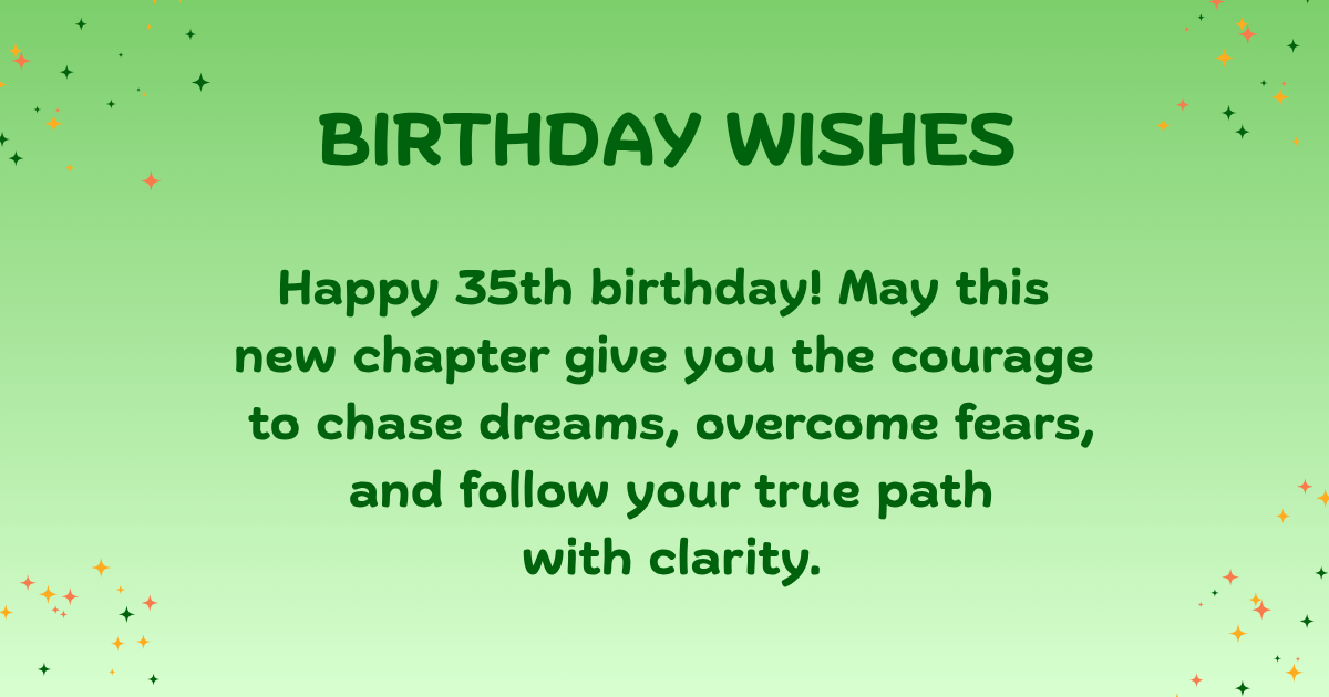 35th birthday wishes
