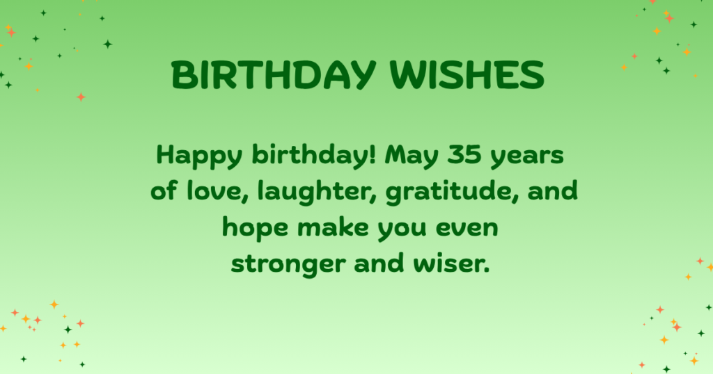 35th birthday wishes