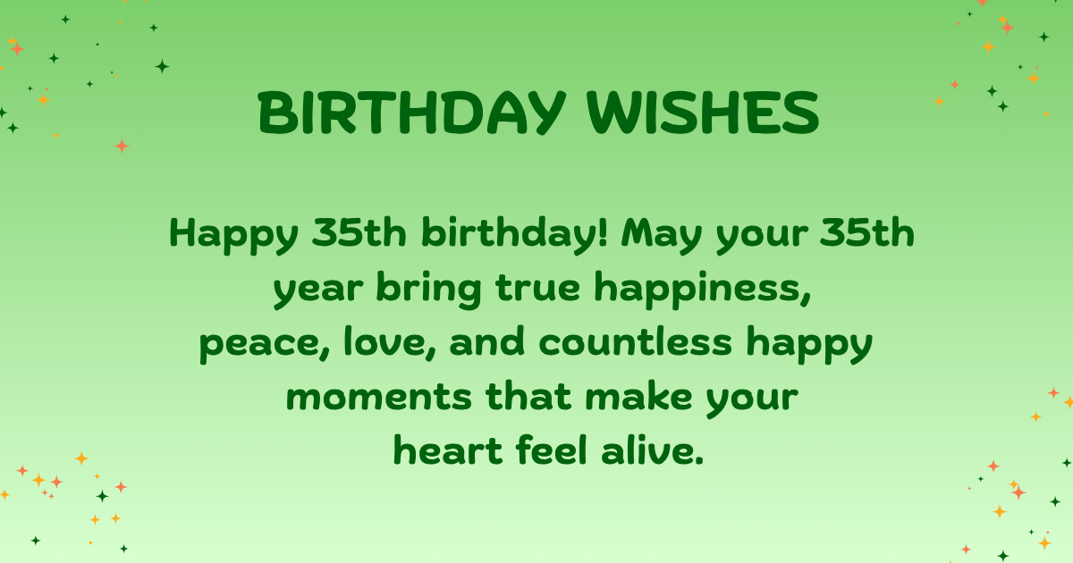 35th birthday wishes