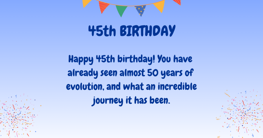 45th Birthday wishes