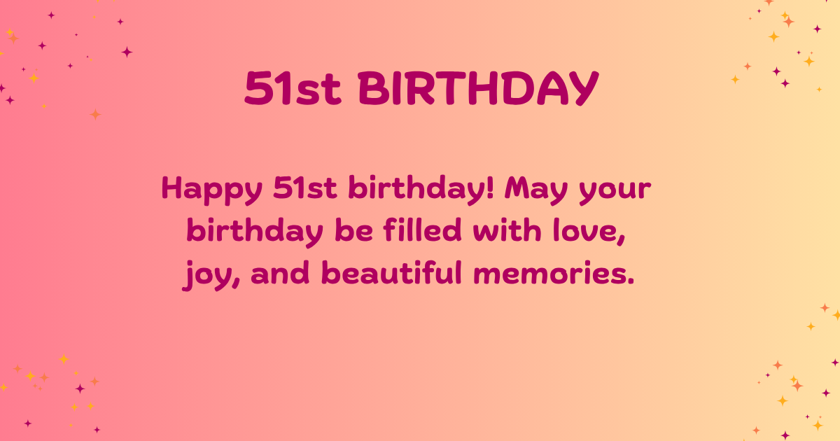 51st birthday Wishes