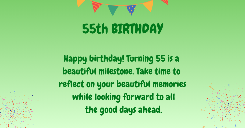 55th Birthday wishes