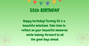 55th Birthday wishes
