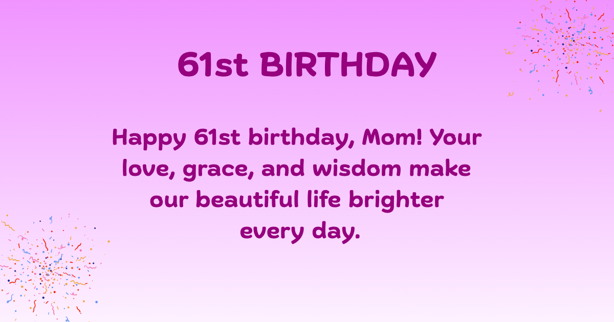 61st birthday wishes