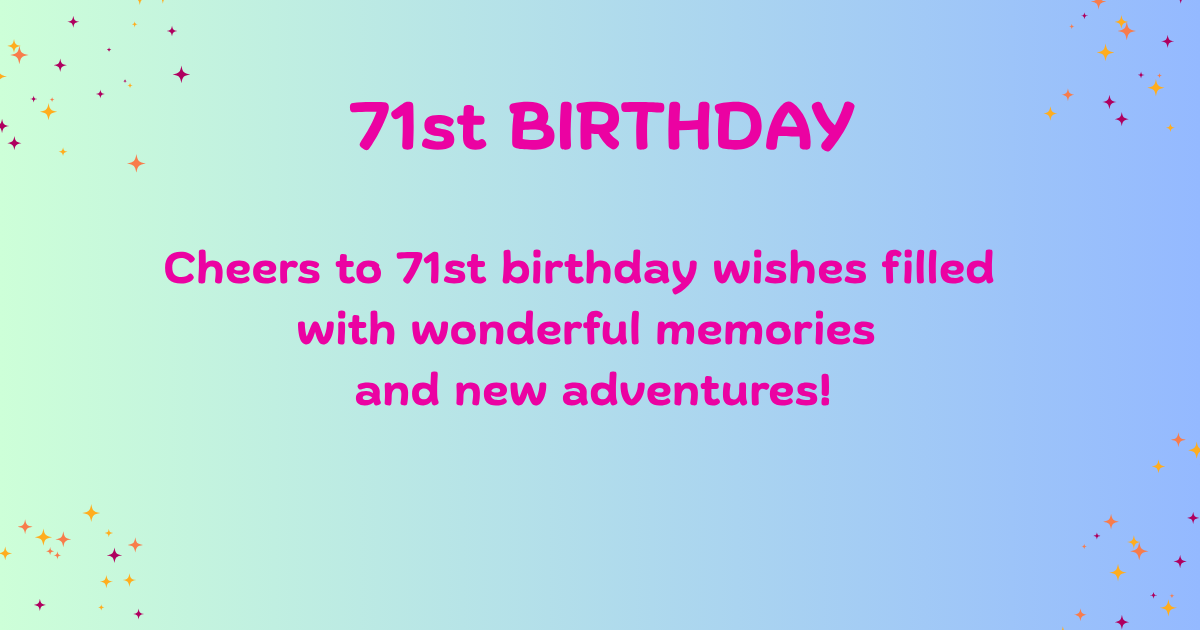 71st birthday Wishes